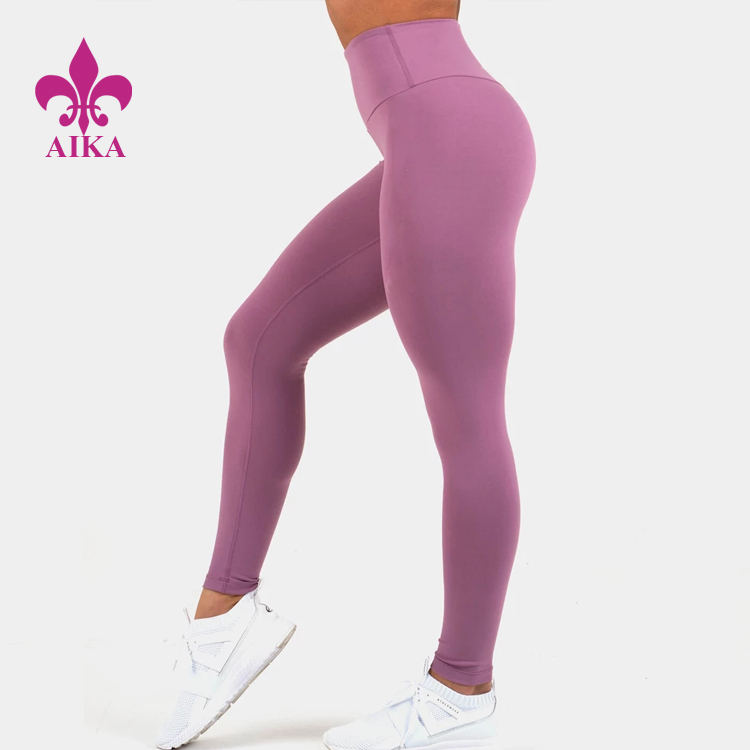 Manufacturer for Sports Apparel Manufacturer -
2019 hot selling high quality basic solid polyester spandex fitness yoga leggings for women – AIKA detail pictures
