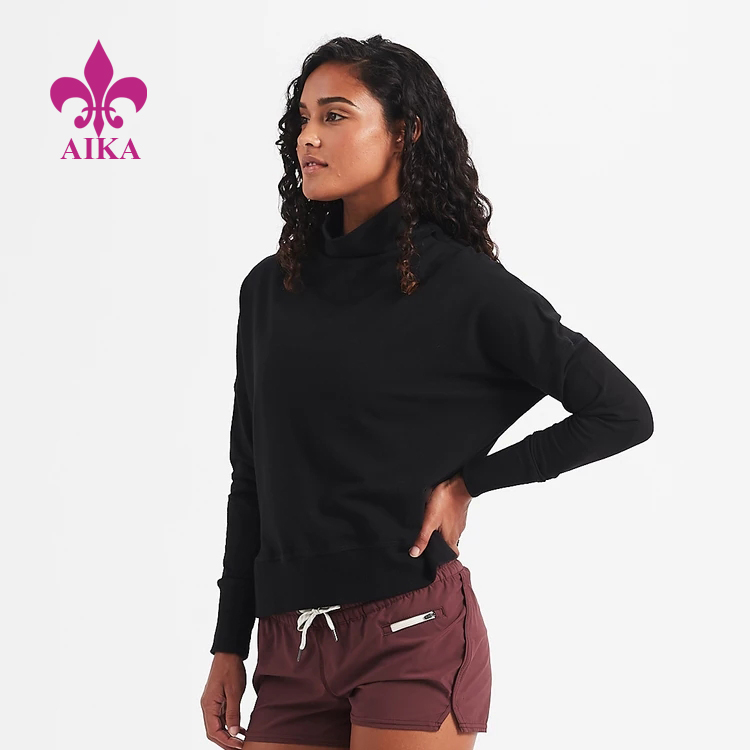 100% Original Factory T Shirts Supplier -
Ladies Sports Wear Cozy Style Mock Neck Stretchy Fleece Long Sleeve Sweatshirt Hoodie – AIKA detail pictures