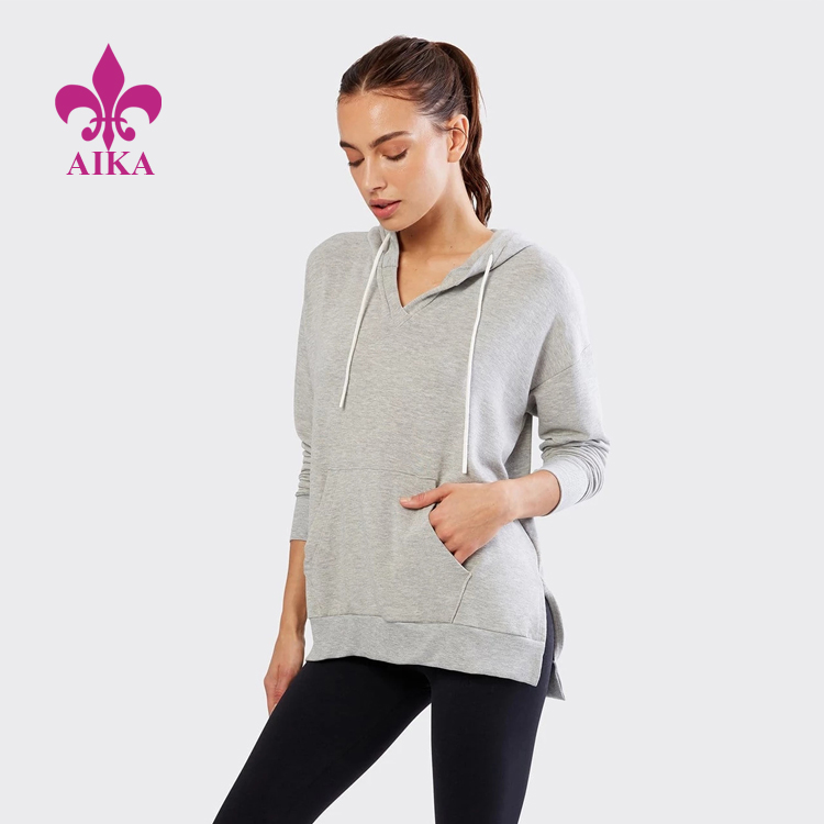 Wholesale Price China Wholesale Track Suits -
Women Sports Wear Relaxed Fit Super Soft Fleece Side Slit Maddie Hoodie Pullover – AIKA detail pictures