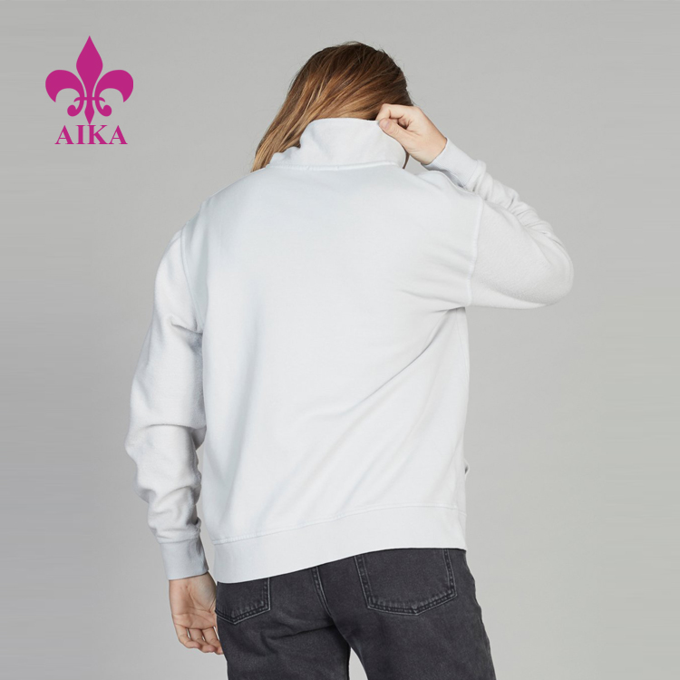 Top Suppliers Fitness Wear Supplier -
New Arrived Women Sports Wear Street Style Keep Warm Boxy Half-Zip Pullover Sweatshirt – AIKA detail pictures