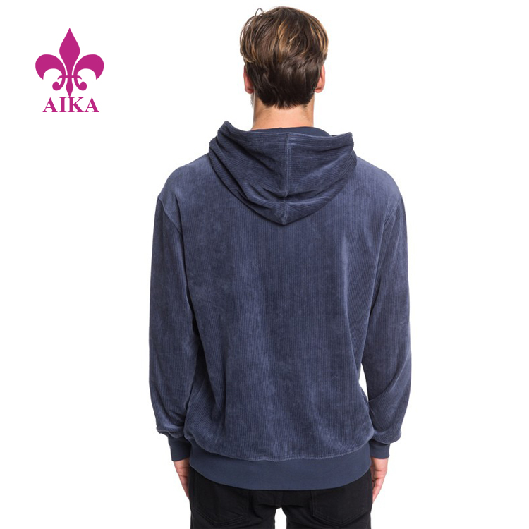 High Class Custom Comfortable Soft Boxy Fit Corduroy Hoodie Sports Workout Hoodie