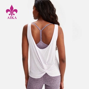 Low price for Down Vest -
 Lightweight Sportswear Breathable Gym Wear Sexy Back Cotton Tank Top for Women – AIKA