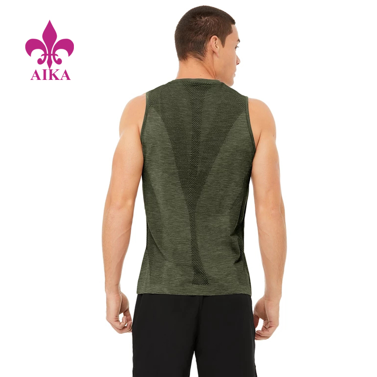 Wholesale Dealers of Running Wear -
Hot Fashionable Custom Heather Design Breathable Slim Fit Muscle Men Tank – AIKA detail pictures
