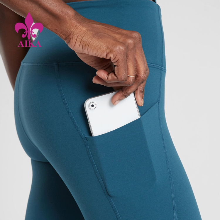 High Performance Custom Track Suits -
High Waist Leggings Design Nylon Spandex Yoga Tights With Pockets For Womens Gym Pants – AIKA detail pictures