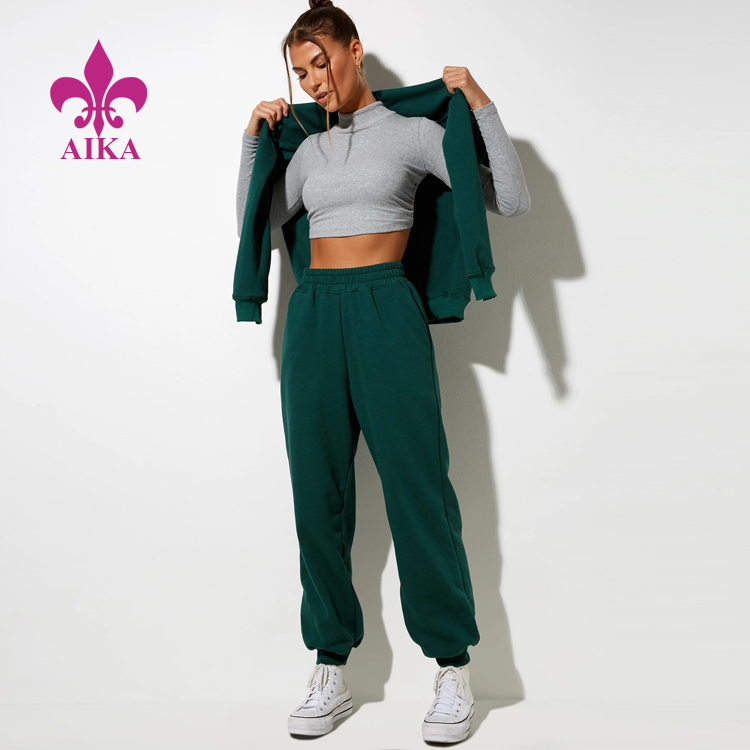 Best Price on Yoga Wear -
China Sport Wear Breathable Custom Track Pants Cotton Fitness Joggers for Women – AIKA detail pictures