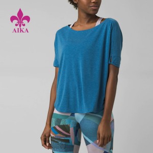 Factory Cheap Hot Yoga Sets Women -
 Custom Design Stretch Sweat-Wicking Workout Clothing Fitness Yoga T Shirt Women – AIKA