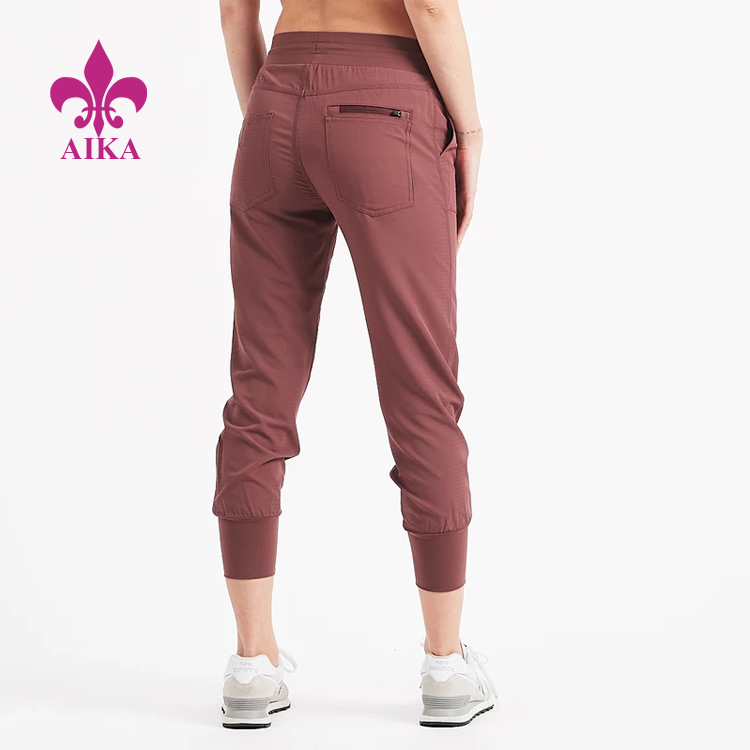 Factory Supply Adults Women Leggings -
Women Sports Wear Cuffed Ankles Breathable Lightweight Woven Gym Running Joggers – AIKA detail pictures