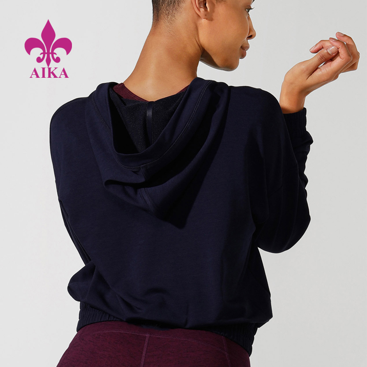100% Original Adults Women Leggings -
High Quality Custom Lace Up Super Soft Cropped Active Hoodie Women Sports Sweatshirt – AIKA detail pictures
