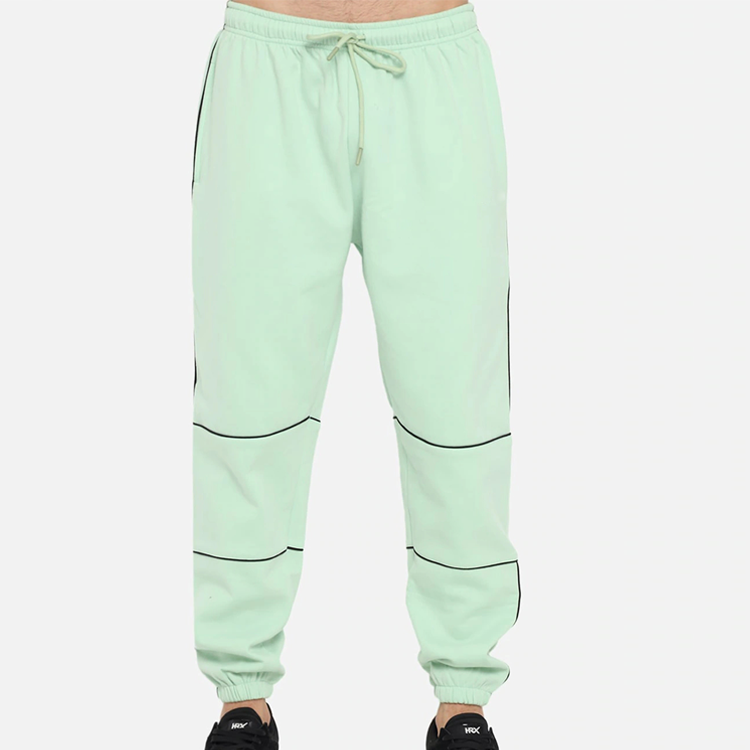 Custom High Neck Breathable Cotton Gym Full Zip Tracksuit For Men detail pictures