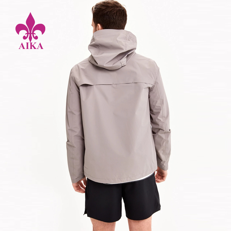 China Factory for Beach Board Shorts -
Men Sports Wear Highly Waterproof Breathable Packable Jacket Running Windbreaker Jacket – AIKA detail pictures