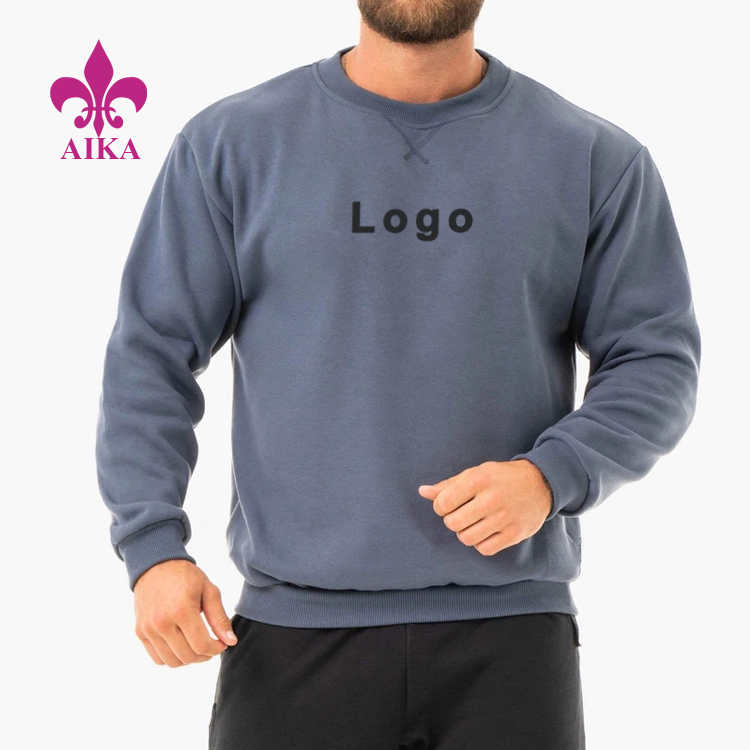 Wholesale Dealers of White Stringer Tank Top -
Custom Logo Print/Embroidery Blank Workout Clothing Cotton Crewneck Sweatshirt For Men – AIKA detail pictures