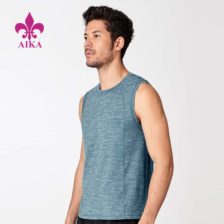 New Fashion Design for Yoga Wear Set -
Men Sports Wear Lightweight Breathable Slim Fit Smooth Hand-Feel Running Tank Top – AIKA detail pictures
