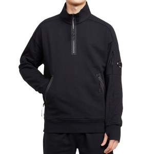 New Delivery for Black Joggers -
 Fashion Design Quarter Zip Thumb Holes Gym Sweatshirt For Men With Zip Pockets – AIKA