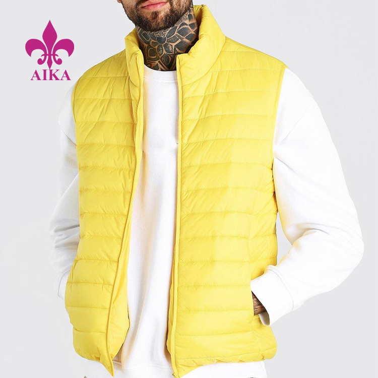 Hot Sale Lightweight Winter Padded Puffer Vest High Quality Custom Sleeveless Down Jacket For Men