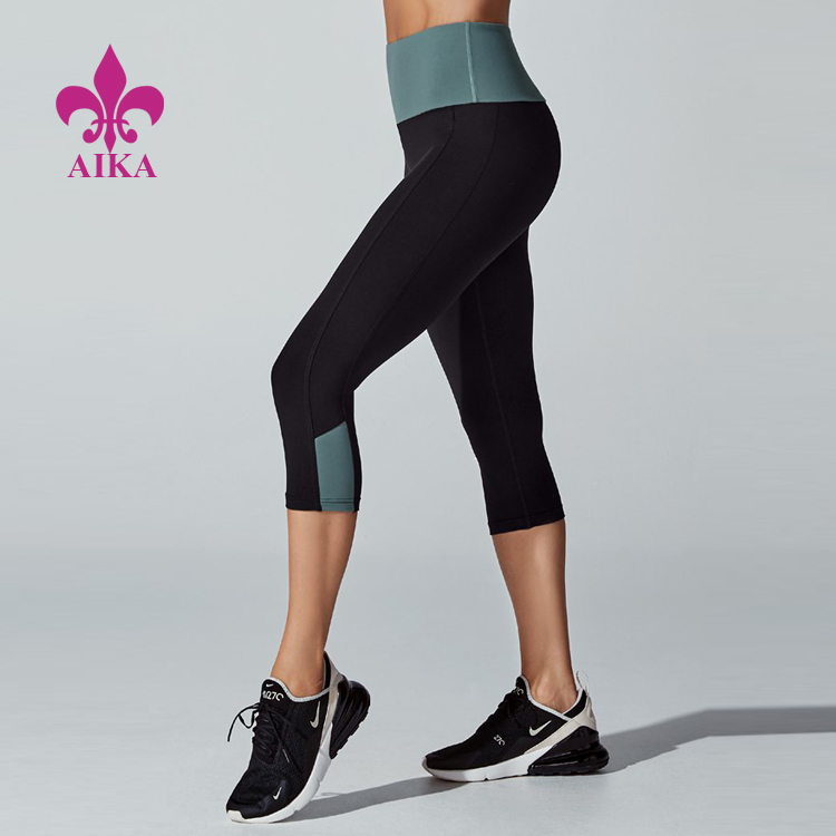 Europe style for Sports Wear Supplier -
New Design High Quality Custom Color Block Patchwork Women Cycling Yoga Leggings – AIKA detail pictures