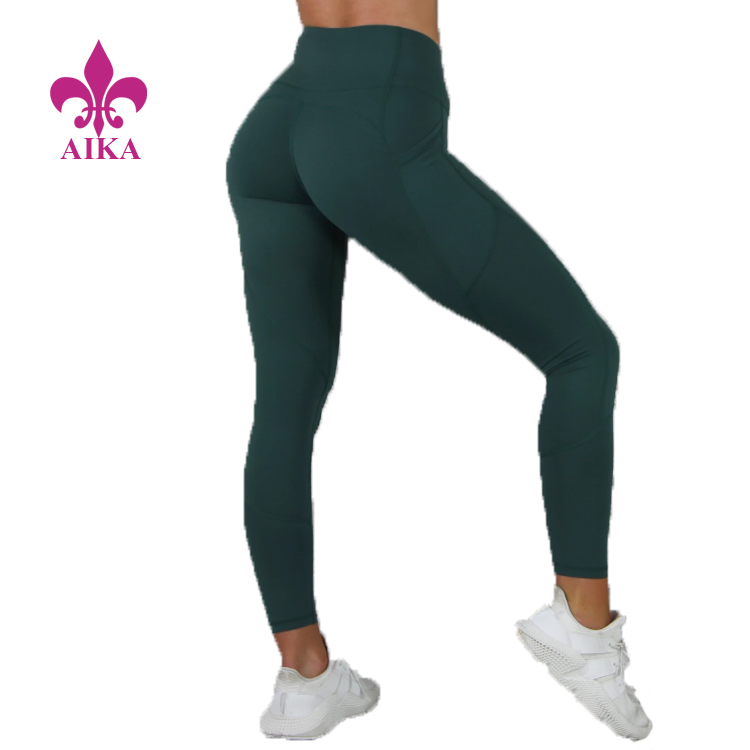 PriceList for Sport Pants For Women -
 OEM Leggings with Pockets Custom Yoga Fitness Pants For Women Sports Tights – AIKA
