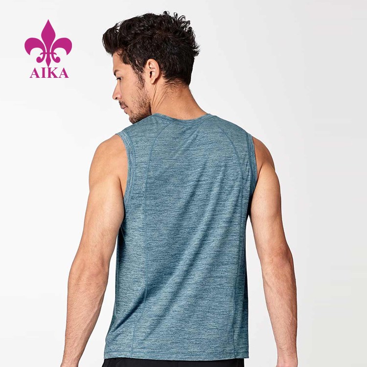 New Fashion Design for Yoga Wear Set -
Men Sports Wear Lightweight Breathable Slim Fit Smooth Hand-Feel Running Tank Top – AIKA detail pictures