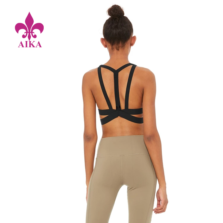 Low MOQ for Yoga Pant -
OEM Wholesale Custom Beauty Back Light Sexy Fittnesss Compression Yoga Bra – AIKA detail pictures