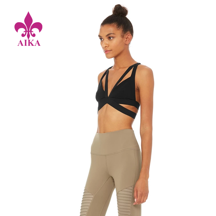 Low MOQ for Yoga Pant -
OEM Wholesale Custom Beauty Back Light Sexy Fittnesss Compression Yoga Bra – AIKA detail pictures