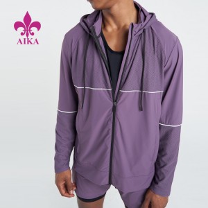 8 Year Exporter Drawstring Running Shorts -
 Running Wear Custom Design Mesh Patchwork Workout Zipper Windbreaker Jackets  – AIKA