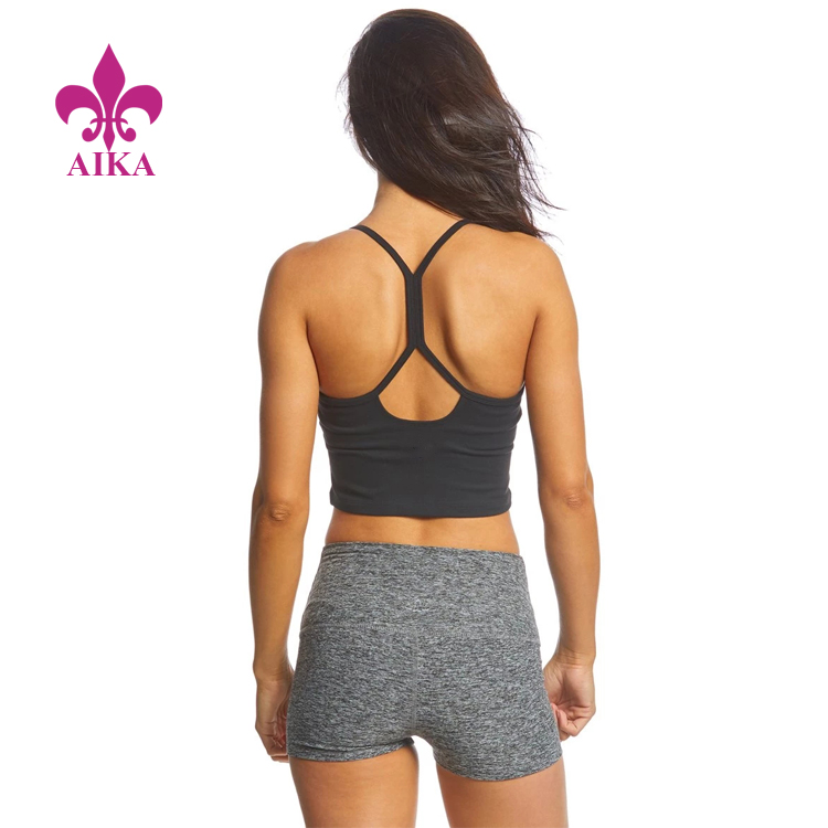 Custom Hot Beauty Design Skinny Keyhole Solid Slim Racerback Cropped Tank for Women