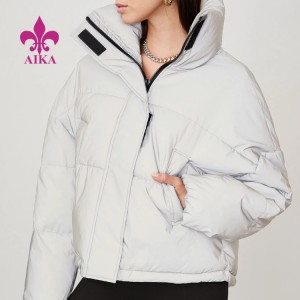 Hot New Products Plain Hoodies -
 Must Have Custom Winter Clothing Warm Crop Top Reflective Puffer Down Jacket for Women – AIKA