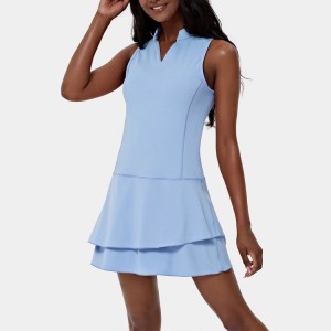 Well-designed Yoga Fitness -
 High Quality Custom Logo Nylon Spandex Women Tennis Dress With Lining Shorts – AIKA