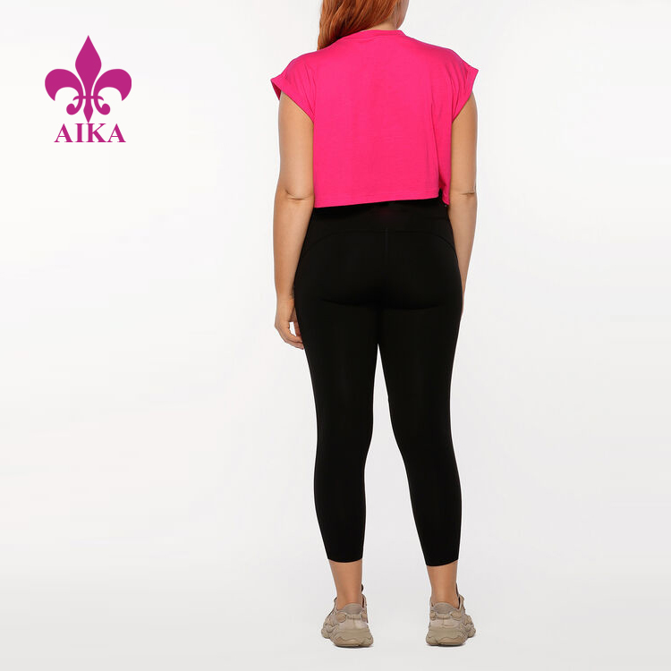 Well-designed Yoga Fitness -
Factory Price Wholesale Flame Running Custom Logo Women Fitness Gym Crop Top T Shirt – AIKA detail pictures