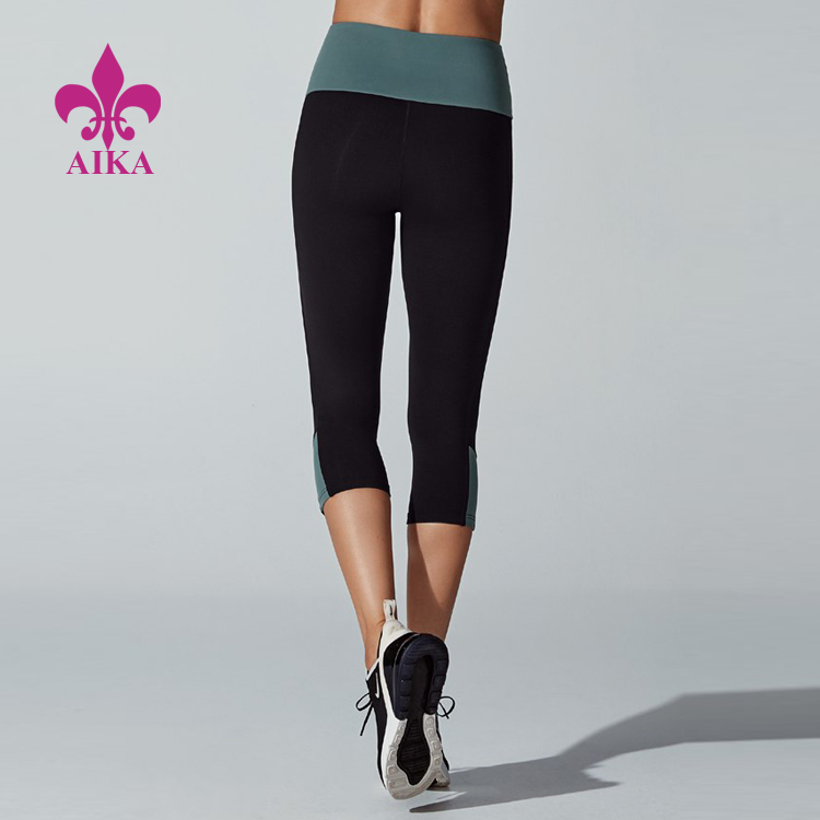 Europe style for Sports Wear Supplier -
New Design High Quality Custom Color Block Patchwork Women Cycling Yoga Leggings – AIKA detail pictures