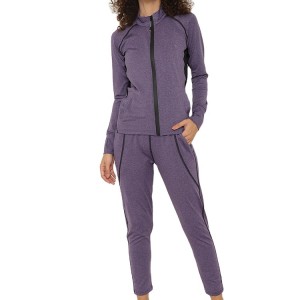 Chinese Professional Leggings Manufacturer -
 Top Quality Closure Comfortable Polyester Gym Full Zipper Tracksuit For Women – AIKA