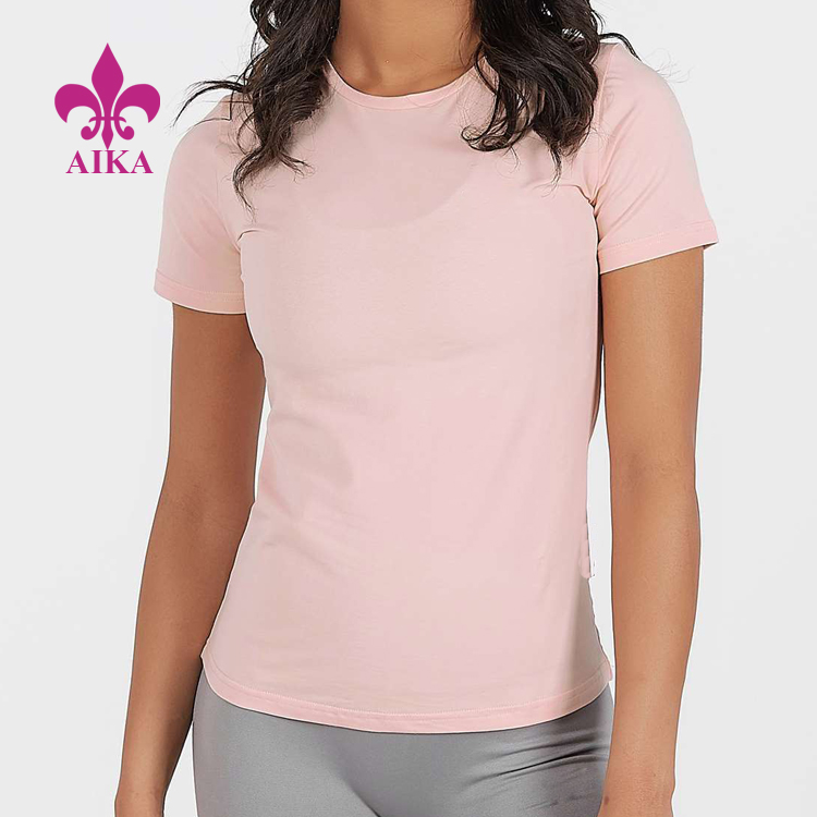 Custom Gym Tee Wear Hot Sale Active Wear Ladies Compression Women T Shirts Wholesale
