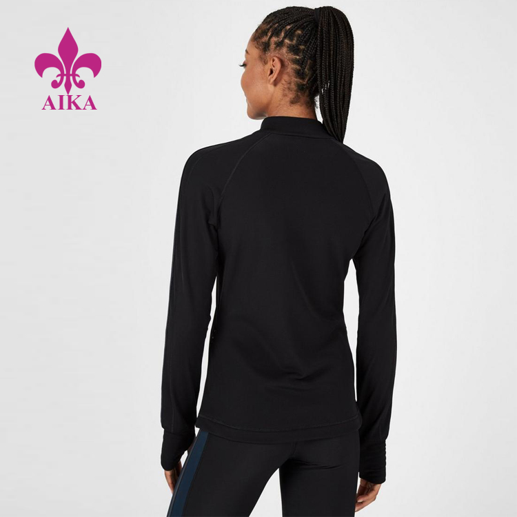 China wholesale Casual Shorts -
Cheap Custom Wholesale Warm Slim Fitting Half Zip High Neck Women Long Sleeve Top – AIKA detail pictures