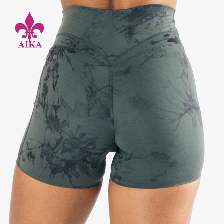 Comfortable Made In China Classic Lightweight High Waist Yoga Running Shorts For Women detail pictures