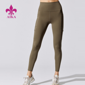 2021 Latest Design  Seamless Gym Wear -
 Factory Price Custom Yoga Fitness Wear wholesale nylon spandex gym Legging High Waist quick dry Leggings pants With Pocket – AIKA
