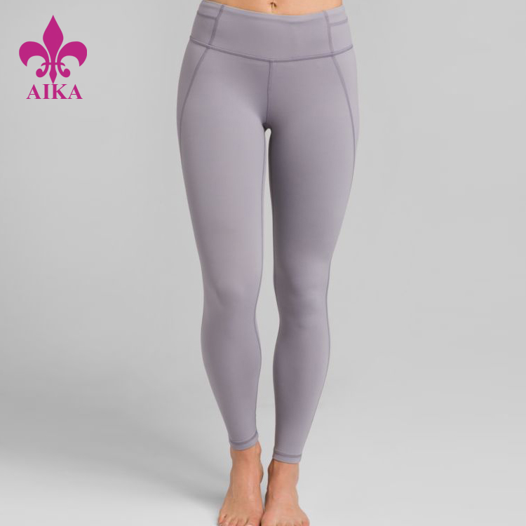 China Cheap price Tracksuits Manufacturer -
wholesale hot selling high quality solid polyester spandex yoga leggings for women – AIKA detail pictures