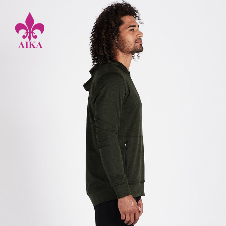 High Quality for Top For Man -
Good price wholesale men’s hooded pullover casual fit with zip-up pocket sportswear hoodies – AIKA detail pictures
