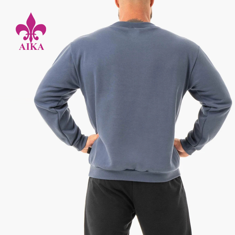 Wholesale Dealers of White Stringer Tank Top -
Custom Logo Print/Embroidery Blank Workout Clothing Cotton Crewneck Sweatshirt For Men – AIKA detail pictures