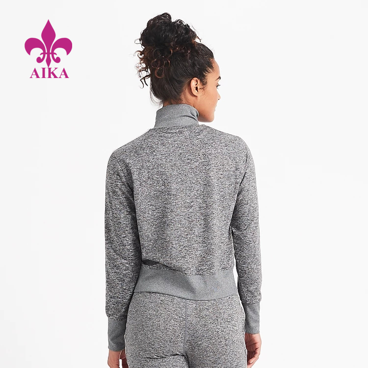 China Supplier Crop Top Supplier -
High Quality Custom Stripe Quick Drying Performance Stretch Jersey Track Jacket – AIKA detail pictures