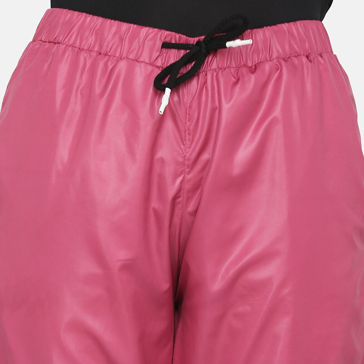 Fashion Design Breathable Contrast Color Woven Crop Top Gym Tracksuit For Women detail pictures