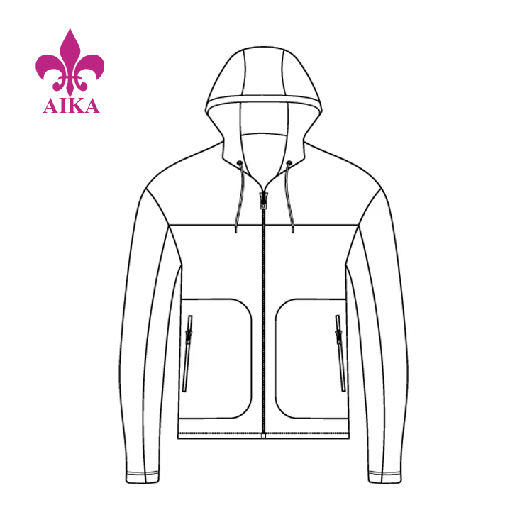 Discount Price Men Hoodie – Mens Sports Clothing Custom Winter Sweatshirts Compression Gym Hoodies For Mens Wear – AIKA detail pictures