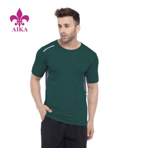 Personlized Products Custom Cropped Tank Top -
 Wholesale Custom Blank Quick Dry Active Wear Short Sleeve Sports Gym T Shirt for Man – AIKA