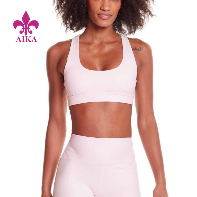 Manufactur standard Custom Yoga Pants -
 Wholesale women’s casual and elegant crossover back yoga wear fitness gym sports bra – AIKA