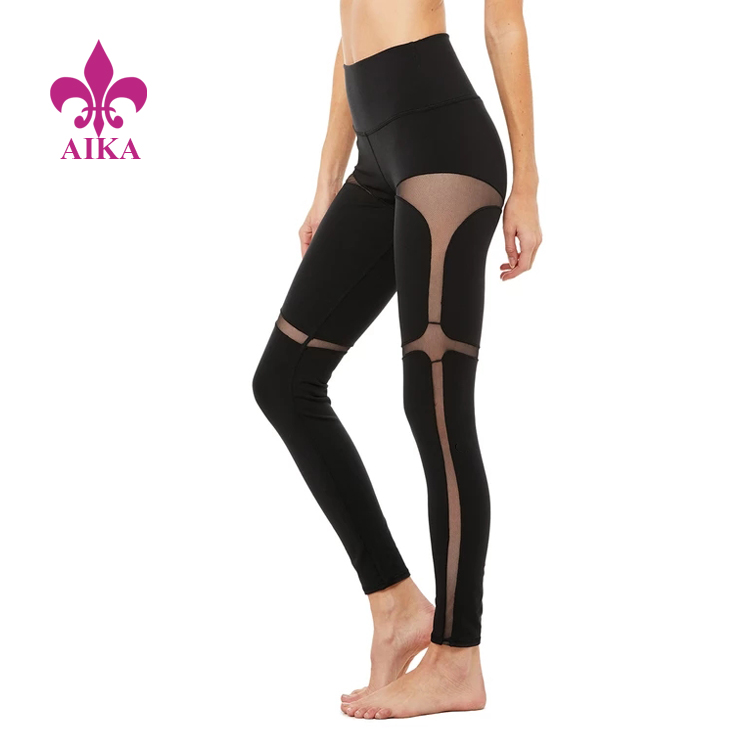 Wholesale Price Womens Active Wear -
Yoga Sports Wear Breathable Mesh Detail High Waist Sports Leggings for Women – AIKA detail pictures