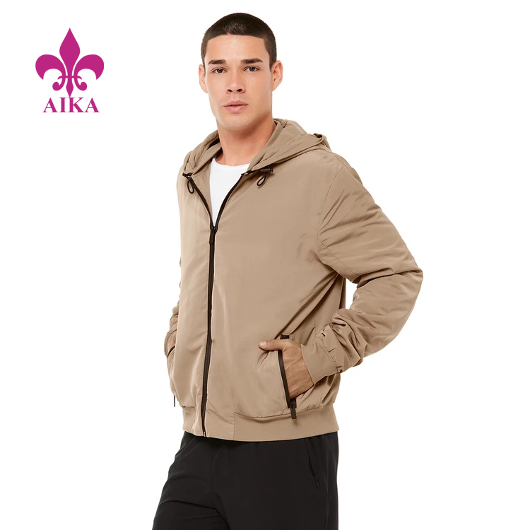 High definition Custom Sports Shorts Manufacturers -
Custom Men Sports Wear Lightweight Woven Relaxed Fit Sports Windproof Jacket – AIKA detail pictures