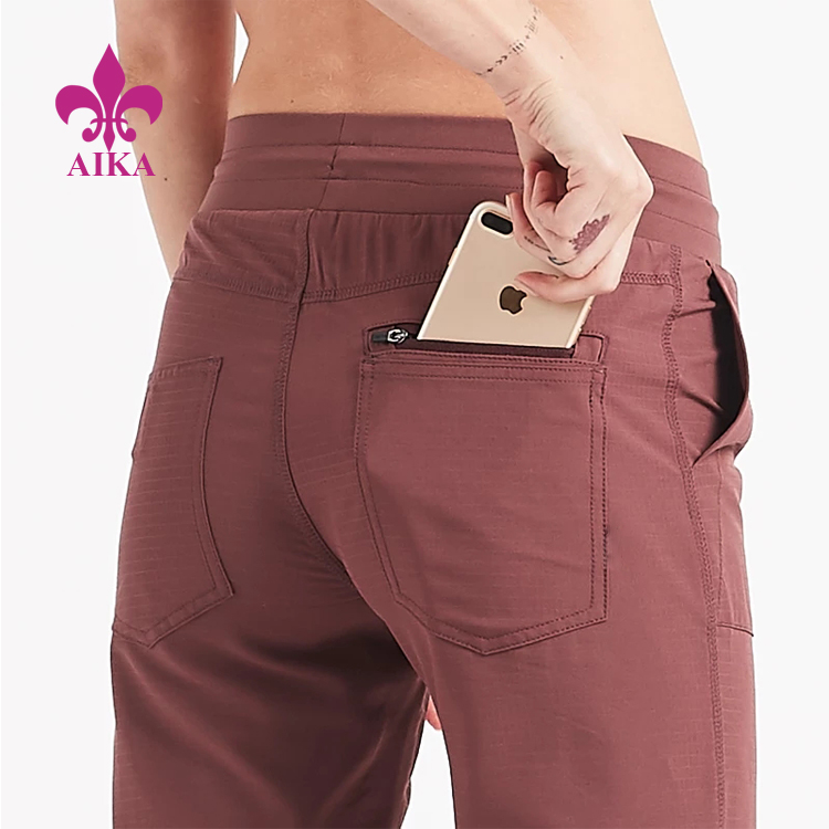 Factory Supply Adults Women Leggings -
Women Sports Wear Cuffed Ankles Breathable Lightweight Woven Gym Running Joggers – AIKA detail pictures