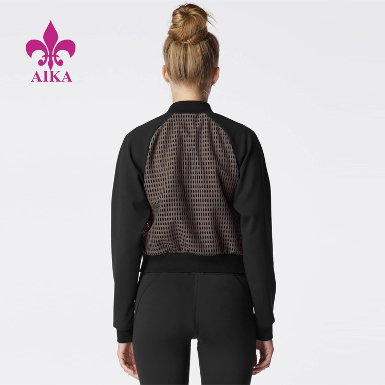 Ordinary Discount Sports Bra -
2019 Latest Sport Clothing Patchwork Internal Pocket Cropped Women Bomber Jacket – AIKA detail pictures