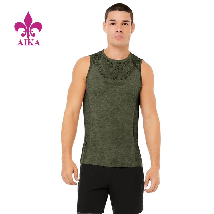 Hot Fashionable Custom Heather Design Breathable Slim Fit Muscle Men Tank