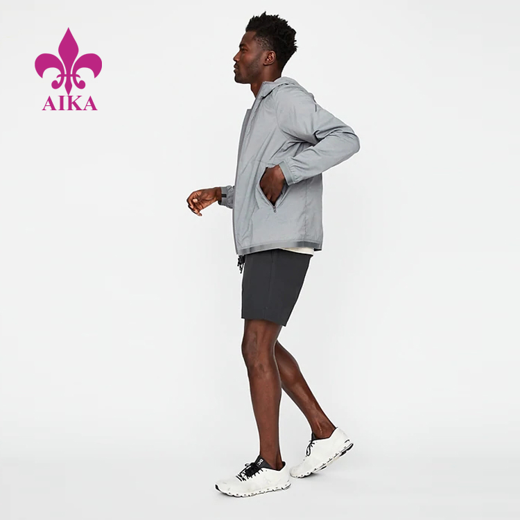 Low MOQ for Legging Pants -
Sportswear Product Type Stretch Breathable Lightweight Ripstop Sports Running Jacket for Men – AIKA detail pictures