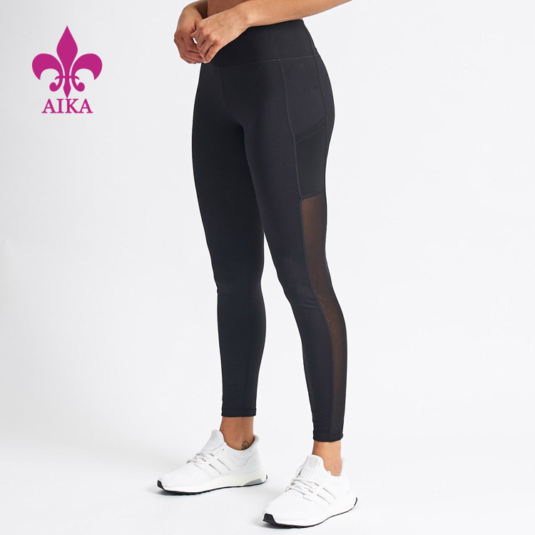 High reputation Women Sport Wear -
 High quality Quick Dry fitness polyester yoga wear custom women sports leggings with phone pockets – AIKA