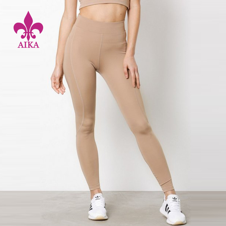 Custom OEM High Quality Unique Design Slim Foot Tights Pants High Waist Sports Compression Leggings